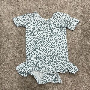 Kate Quinn Blue Leopard Ruffle Leg